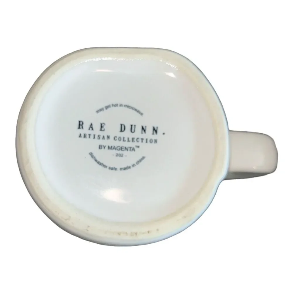 RAE DUNN "KISS ME” Mug With Four Leaf Clover Topper. By Magenta - Picture 4 of 4